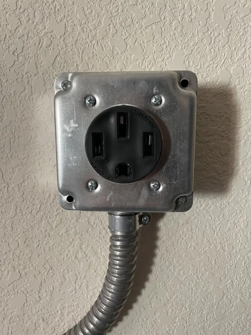 NEMA 14-50 outlet installed for Smart Home Electrical in Chula Vista